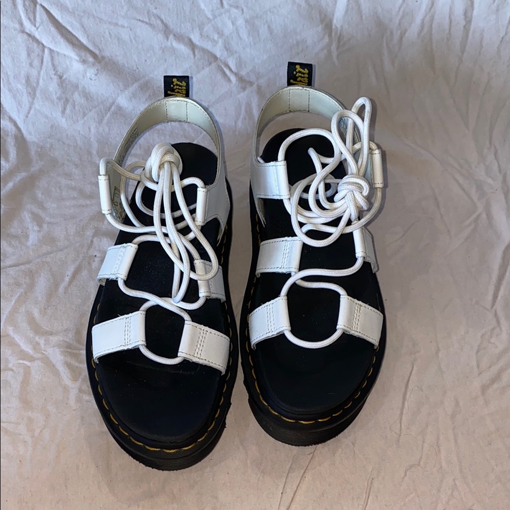 Dr. Martens White Gladiator Sandals